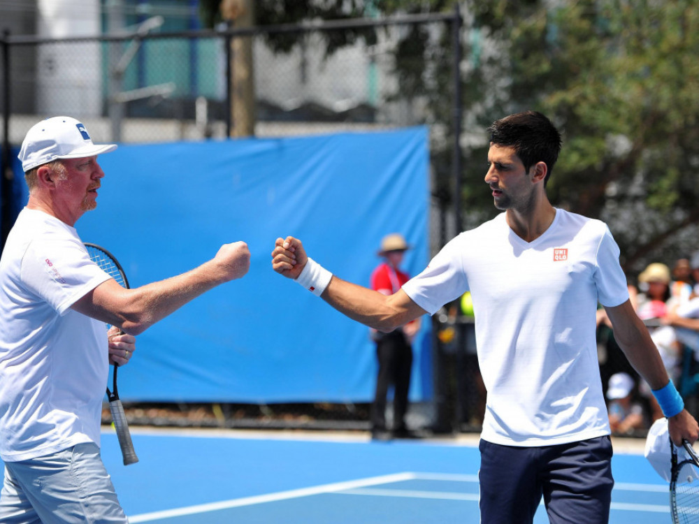 Boris Beker i Novak Đoković